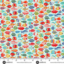 Deep Blue Sea - Light Blue Fish Shoal MU-139-B2