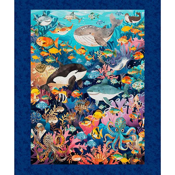 Deep Sea Dazzle - 36" Undersea Panel Navy 2600-31193-N