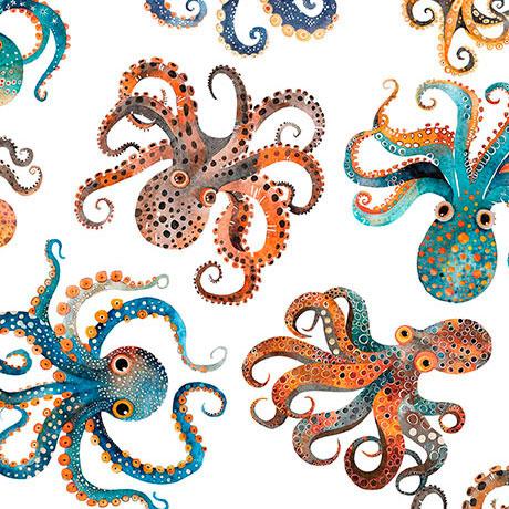 Deep Sea Dazzle - Octopus - White 2600-31198-Z