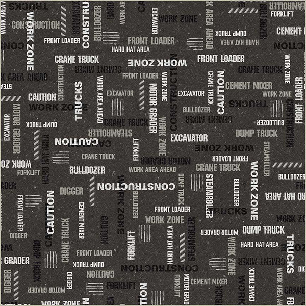 Diggers & Dozers-Work Zone Dirt Black 54944-5