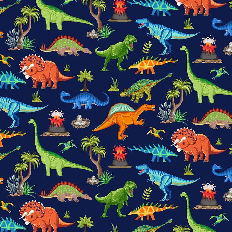 Dinosaurs Scenic-Navy DINO-CD3846-NAVY