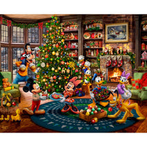 Disney-Mickey & Minnie Trimming The Tree 36" Panel DS-2277-4C