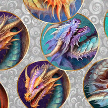 Dragon's Song - Dragon Heads Gray 2600-31153-K