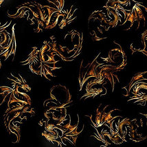 Dragon's Song - Dragon Linocut Black 2600-31154-J