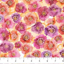 Dragonfly Dance-Small Floral Pink Orange DP27503-220