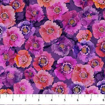 Dragonfly Dance-Small Floral Purple Orange DP27503-85
