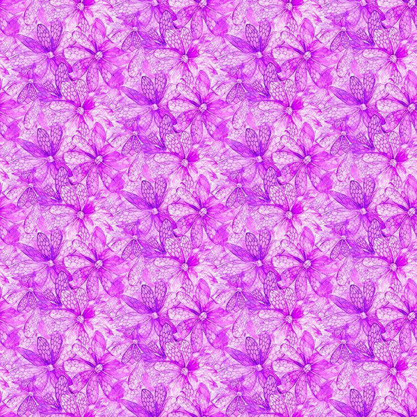 Dragonfly Illusion - Floral Texture NATURE-CD3209- PURPLE
