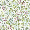 Drawn To Birds-Berry Sprigs Pale Blue 2600-31138-B