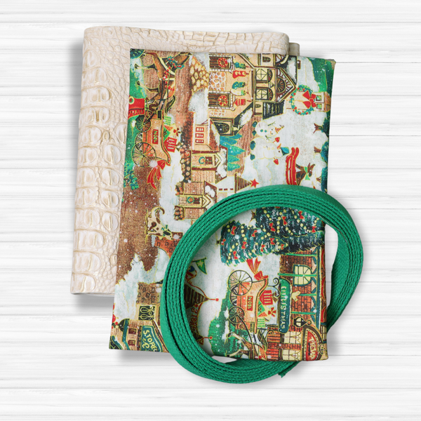 Easy Tote Bag Fabric Kit - Christmas Village