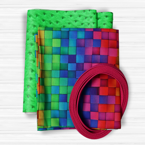 Easy Tote Bag Fabric Kit - Neon Rainbow