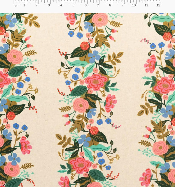 English Garden Canvas-Floral Vines Cream AB8067-012