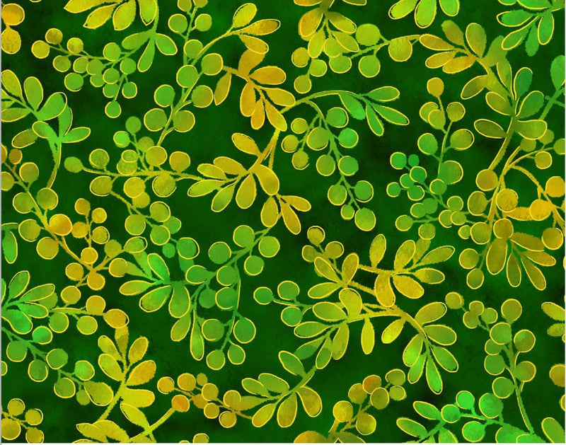 Fall Classic Leaves and Berry OA-597342 Green