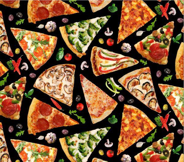 Favorite Foods-Pizza Slices 670-BLACK