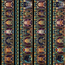 Feline Fantasia - Cat Border Stripe Multi 2600-31369-X