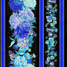 Escapade - Floral Metallic Stripes-Black Escapade --CM3792-BLACK