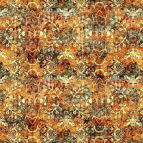 Folklore - Textured Leaf Medallion - Amber 2600-30455-S