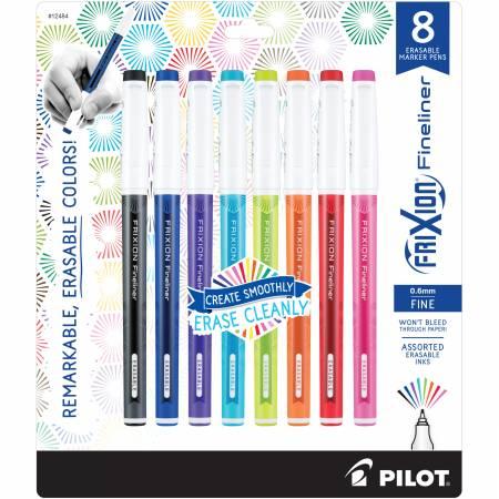Frixion Fineliner 8pk Assorted Colors 12484FL