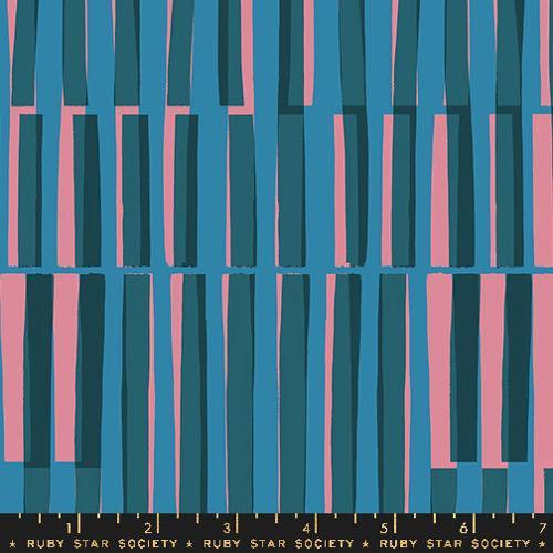 Geometry - Retro Geometrics Vintage Stripes Chambray RS5170-14