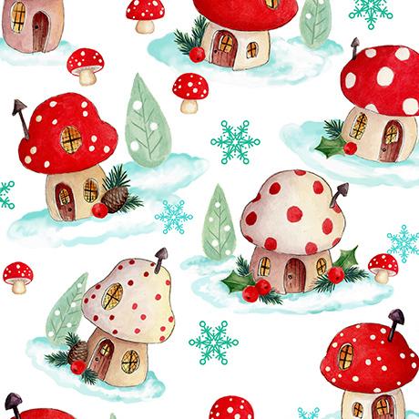 Gnome For The Holidays - Mushroom House Toss White - 2600-31063-Z