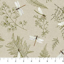 Natural Elements-Dragonfly Taupe/Green 27858-12