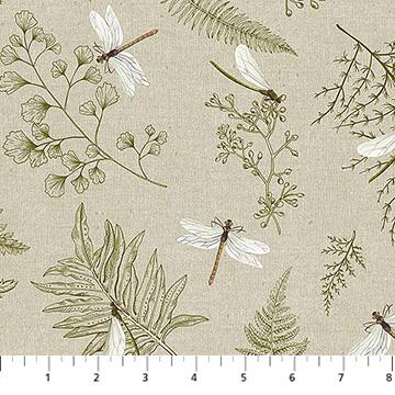 Natural Elements-Dragonfly Taupe/Green 27858-12