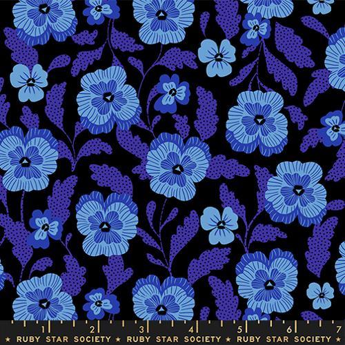 Hello Alice - Violets Florals Black RS2126-16