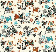 Heritage-Pottery Birds & Flowers Turquoise 47001-TURQUOISE
