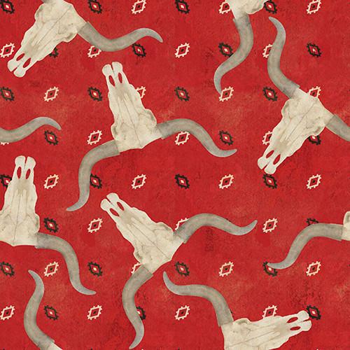 Hold Your Horses-Longhorn Bandanna Red 22255-RED
