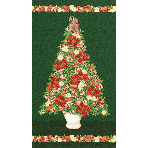 Holiday Flourish-Peppermint Twist 24" Panel Pine SRKM-22944-274