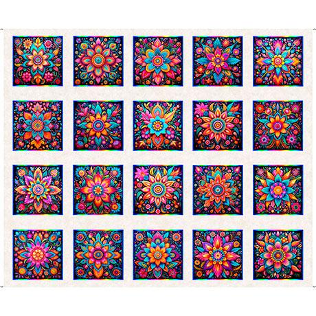 Jubilee-36" Floral Geo Picture Panels Pearl 2600-31588-E