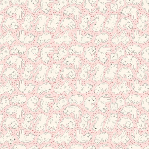 Kitten Fun-Tossed Kittens Light Pink Y4569-41