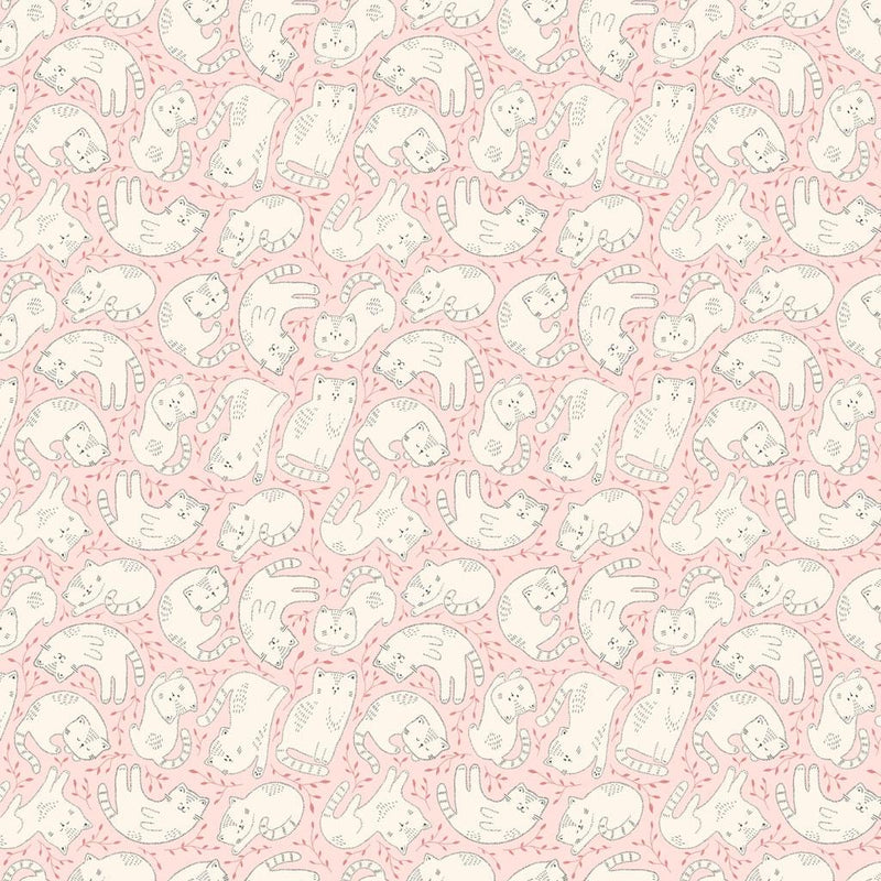 Kitten Fun-Tossed Kittens Light Pink Y4569-41