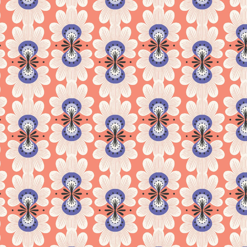 Ladybug Lane-Flower Burst Peach CE201-PE2