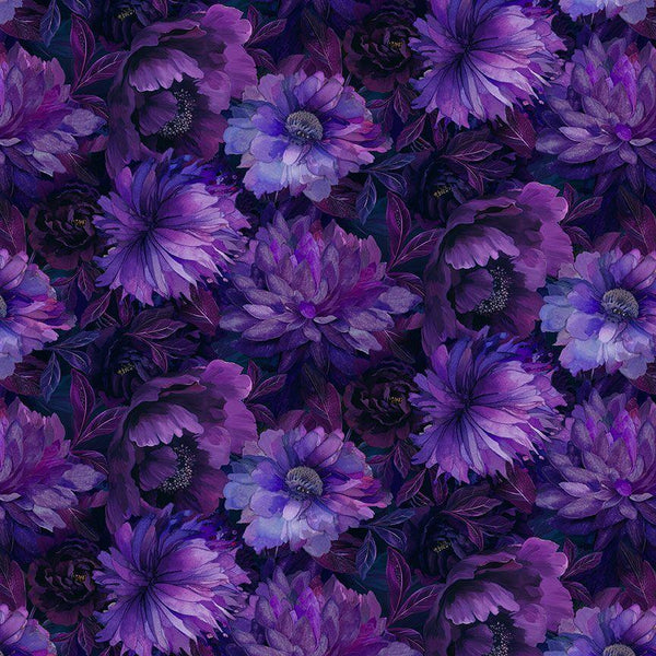 Dragonfly Mist - Large Floral NATURE-CD3893-VIOLET