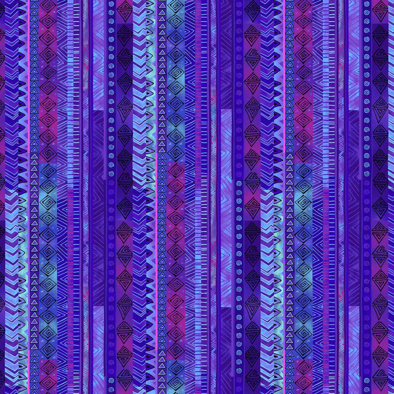 Laurel Burch-Basic Stripe Purple Y3220-27