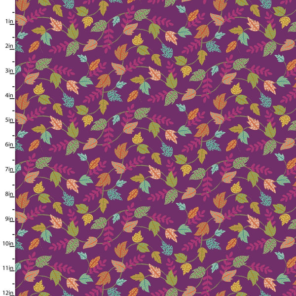 Living Wild-Leaf Vines Purple 23609-PUR
