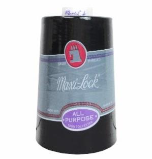 Maxi-Lock Polyester Serger Thread 6000 yds Black 50wt