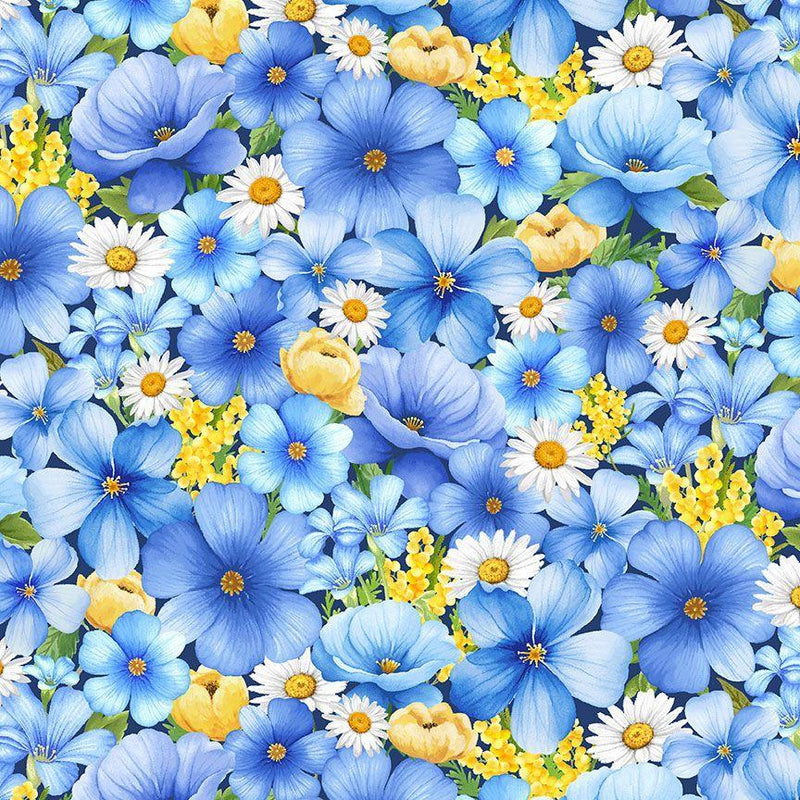 Medium Packed Floral Blue FLEUR-CD3258-BLUE