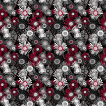 Merlot Digital Crazy Daisies Black Y4263-3