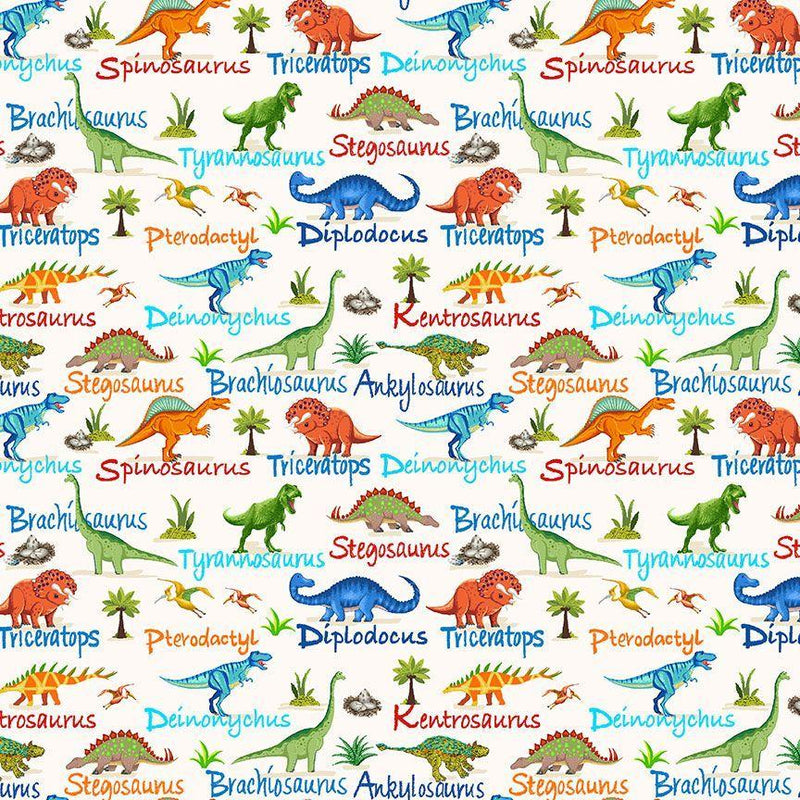 Mini Dinosaurs & Names-Cream DINO-CD3847-CREAM