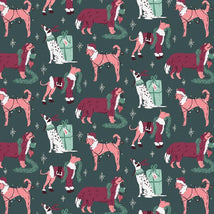 Mistletoe Mutts-Christmas Canines Dark Green 12024750