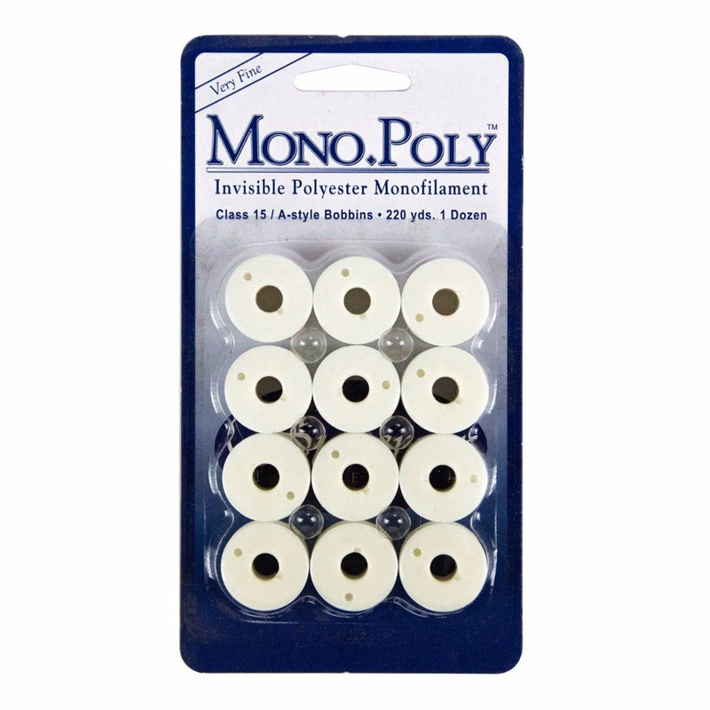 MonoPoly Clear Prewound Bobbins - 119-CL15-CL