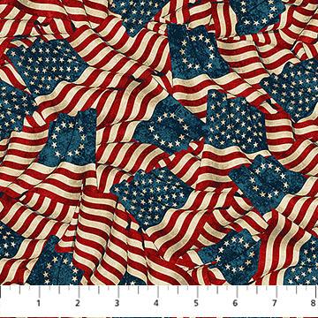 America 250-Flags Beige/Multi 28371-12