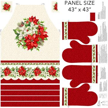 Holiday Joy-44" Apron Panel Cream/Multi C28065-11