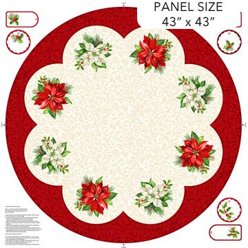 Holiday Joy-44" Tree Skirt Panel Cream/Multi C28067-11
