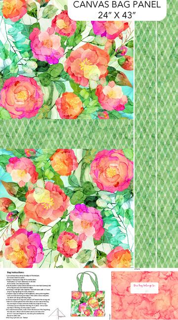 Veranda-25" Bag Panel White/Multi C28396-10