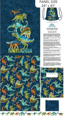Dino Roar-25" Canvas Bag Panel Navy/Multi C28469-48