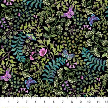 Nightshade-Leaf & Moth Black/Multi DP27730-99