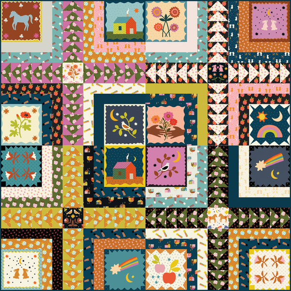 Mystic Fable Quilt Kit - Finished Size: 84" x 84"