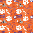 NCAA-Clemson Tone On Tone Cotton CLEM-1178